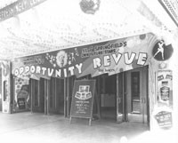 In July 1932, the RKO Orpheum and Illinois State Register sponsored the &#145;Opportunity Revue&#146; for aspiring performers. Among those who made the cut was famed drummer Barrett Deems, reputed to have &#147;the world&#146;s fastest pair of sticks.