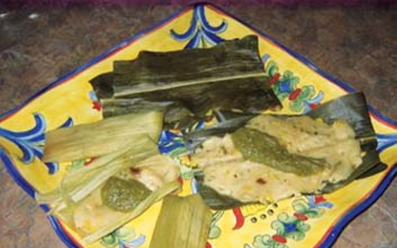 Fresh corn tamales