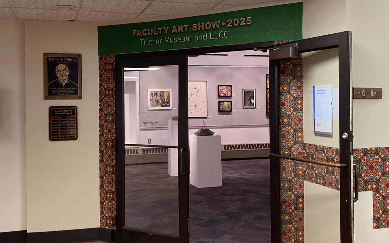 Image: 2025 LLCC Faculty Art Show reception, exhibit