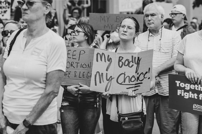 Abortion rights rally in downtown Springfield June 24