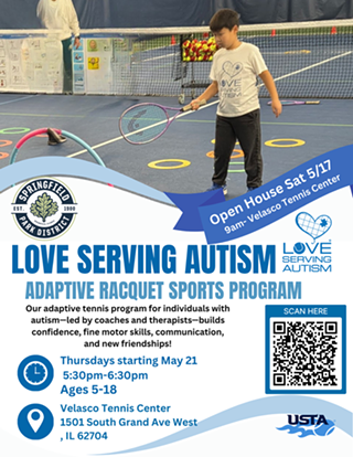 Image: Adaptive Racquet Sports Program with Love Serving Autism
