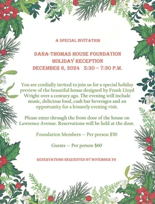 Image: Dana-Thomas House Foundation Holiday Reception