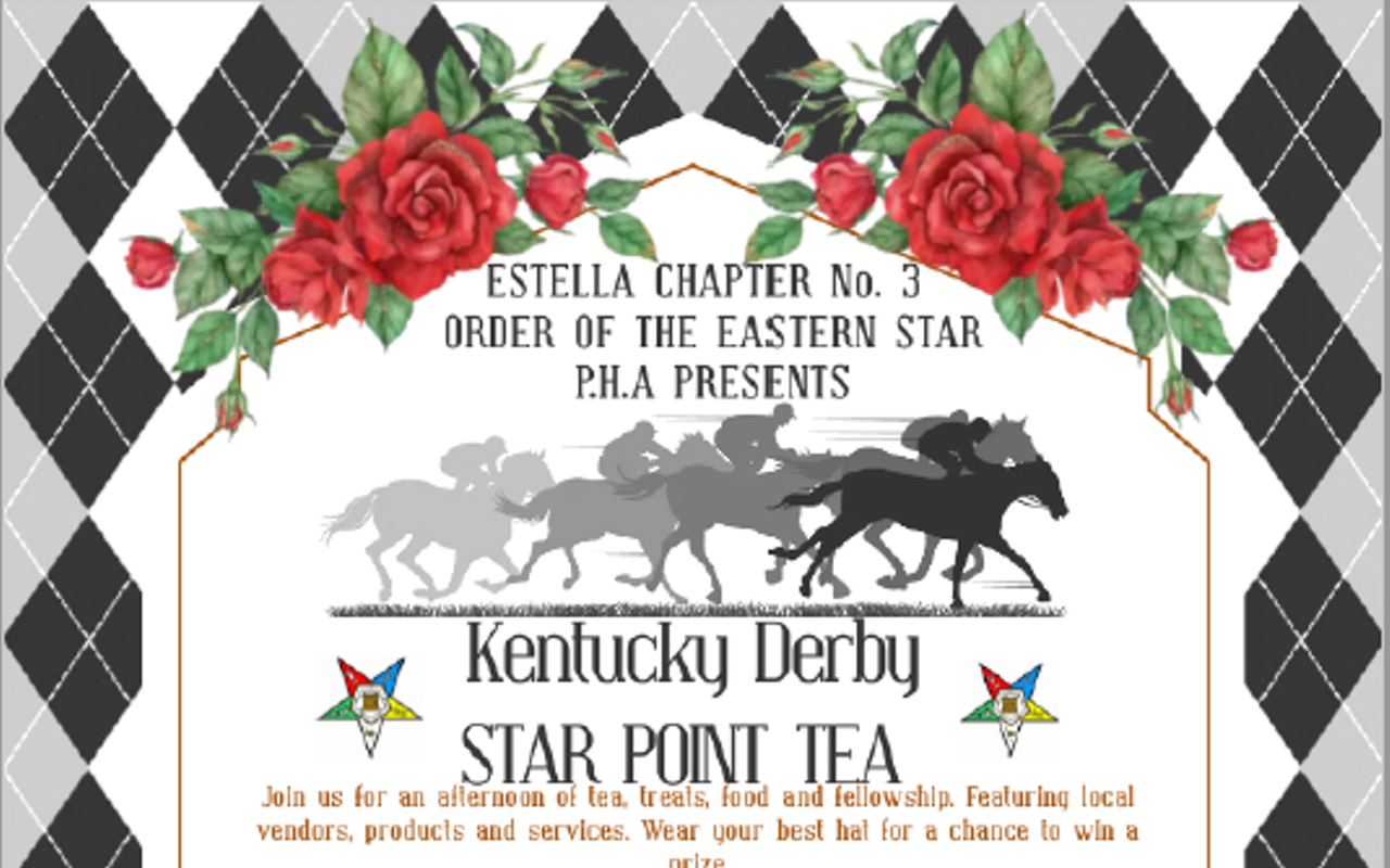 Estella No.3 O.E.S, IL P.H.A Presents Kentucky Derby Star Point Tea