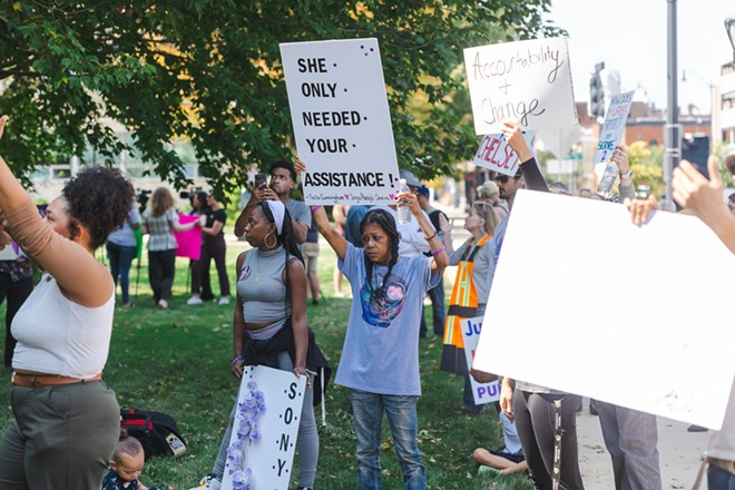 Sept. 9 protest at Springfield Police Department